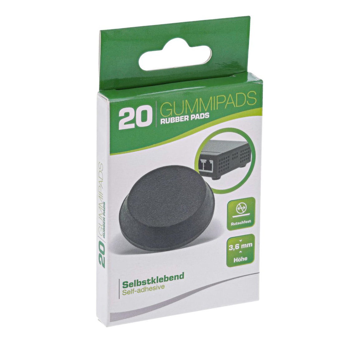 20x Gummi-Füße selbstklebend flach 12mm Gummipads Vollgummifüße Fuß schwarz