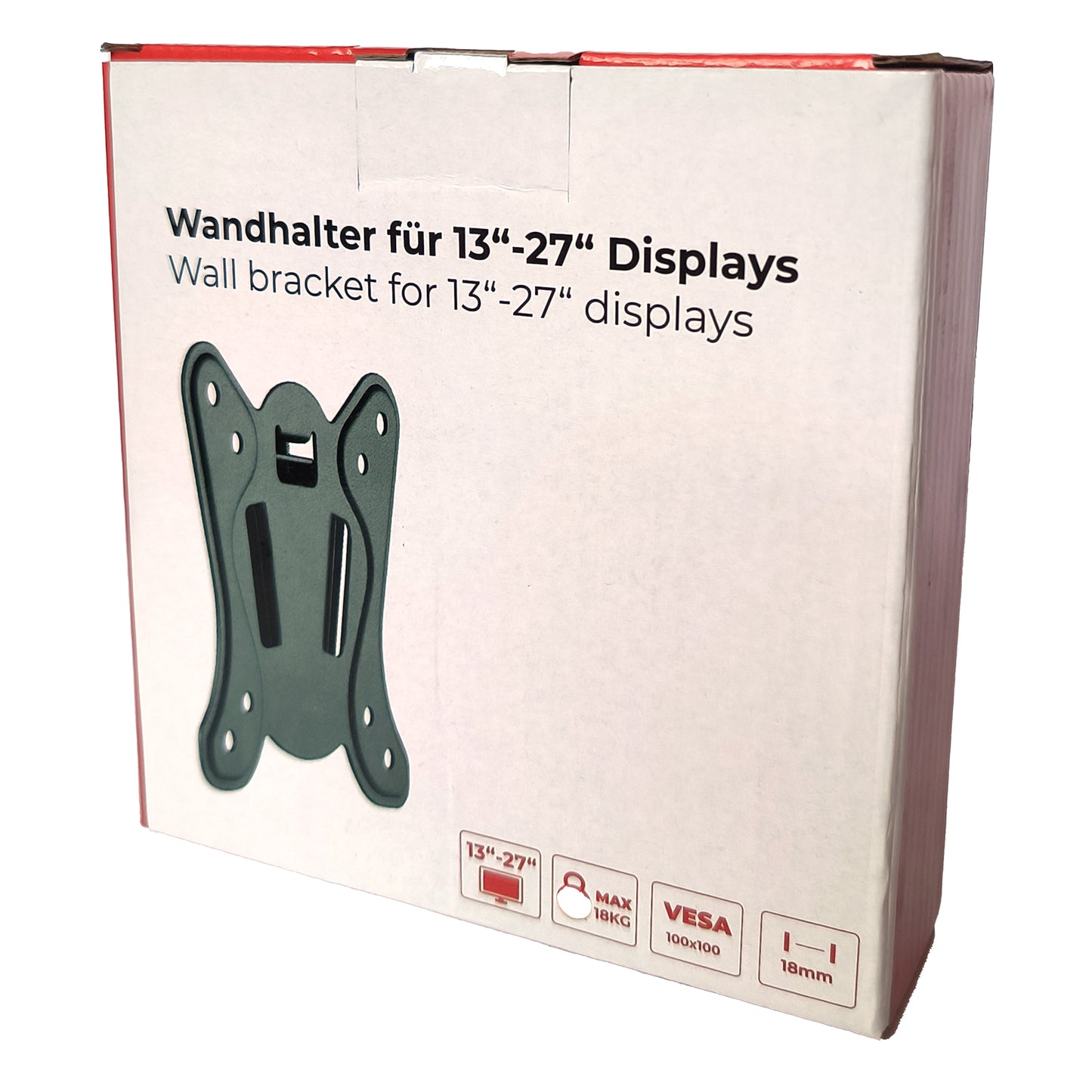 Wandhalterung Superflach TV LED OLED Plasma LCD 13-27 Zoll VESA Schwarz Monitor