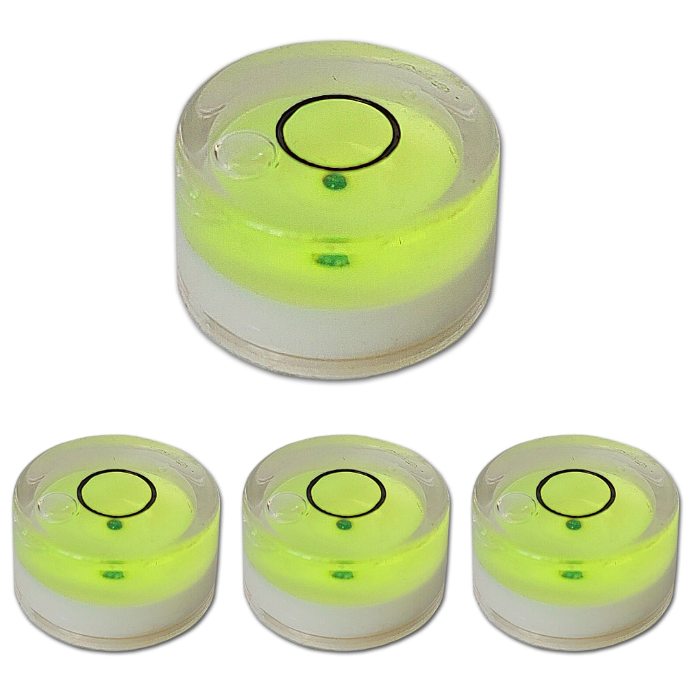 4x Wasserwaage Libellen Dosenlibellen runde Präzisions Mini Waage 15mm Sparset