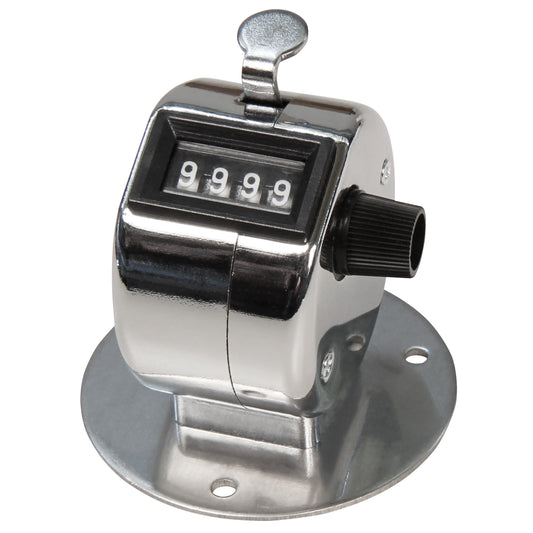 Mechanischer Handzähler mit Standfuß Metall Mengenzähler Counter Montagefuß