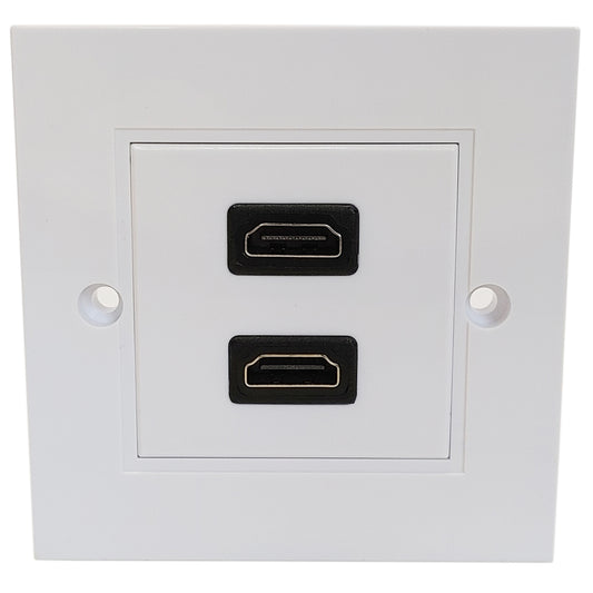 HDMI Wanddose 2-Port Einbaudose Weiß UP Anschlussdose HDMI Buchse 4K UHD FULL HD