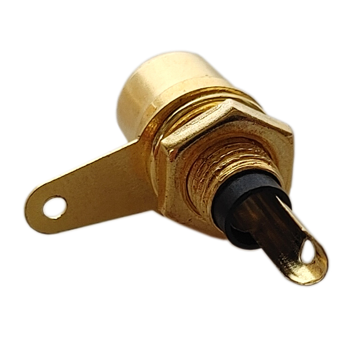 10x Cinch Einbaubuchse vergoldet Schwarz Schraubbar Audiokupplung RCA weiblich