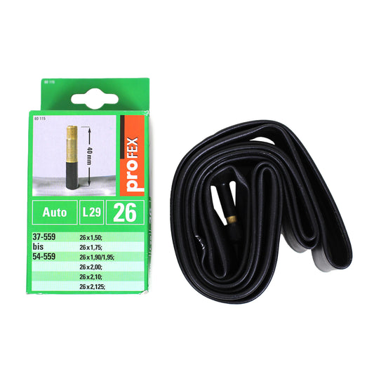 Einzelabbildung auf weiß vom Doppelset Fahrradschlauch mit Verpackung.