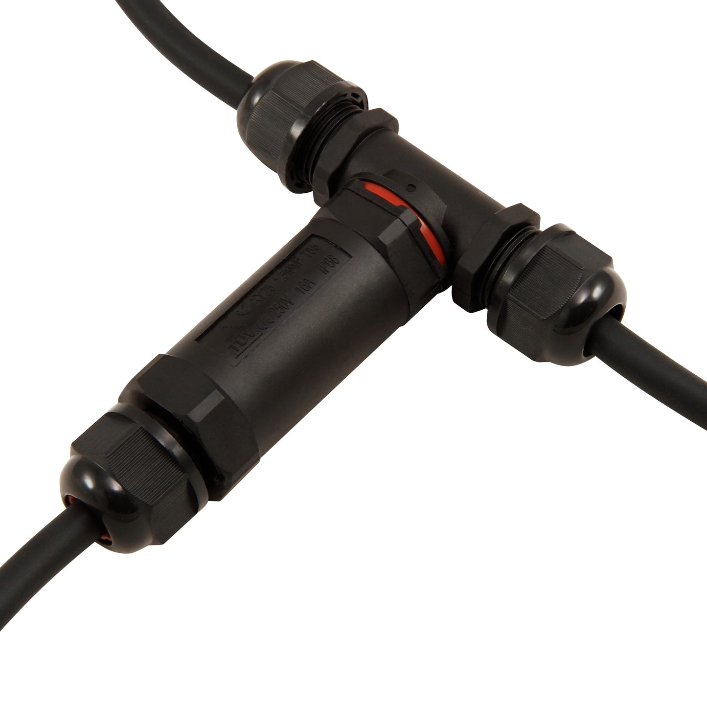 2x Kabel-T-Verbinder Wasserdicht 5-Polig 1,5mm² Kabelmuffe 250V 16A Dosenmuffe