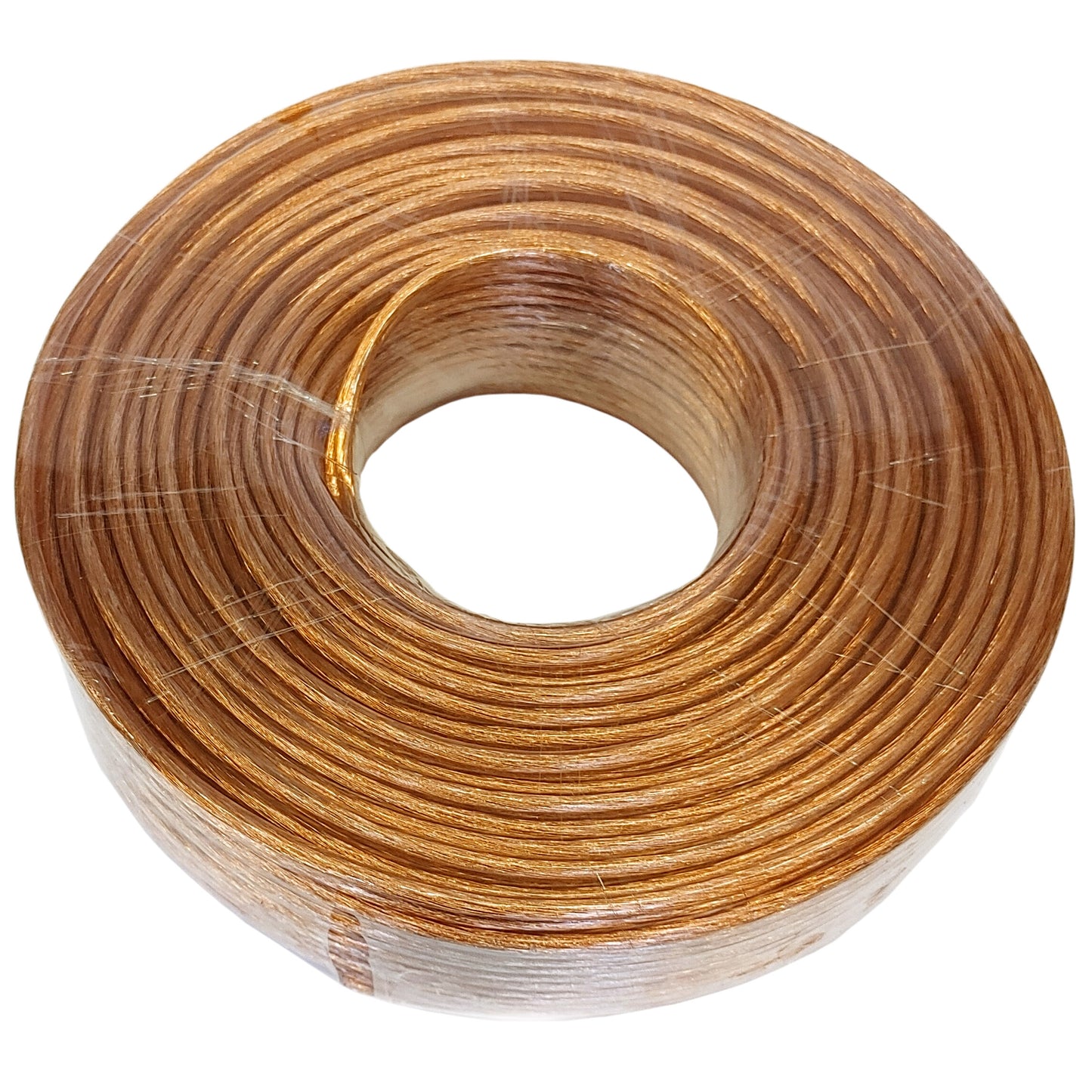 Audiokabel gerollt mit Folie eingeschweißt