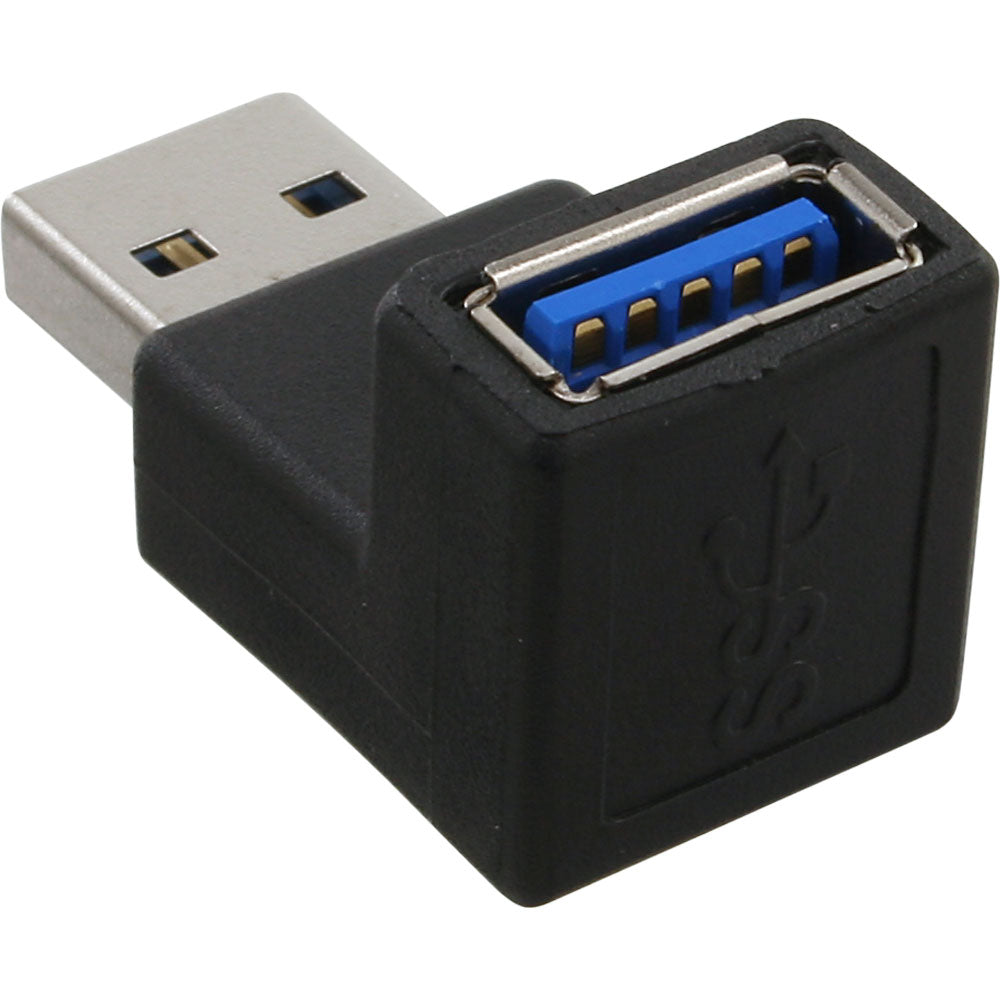 USB 3.0 Adapter 90° gewinkelt mit Blick auf die Eingangsbuchse