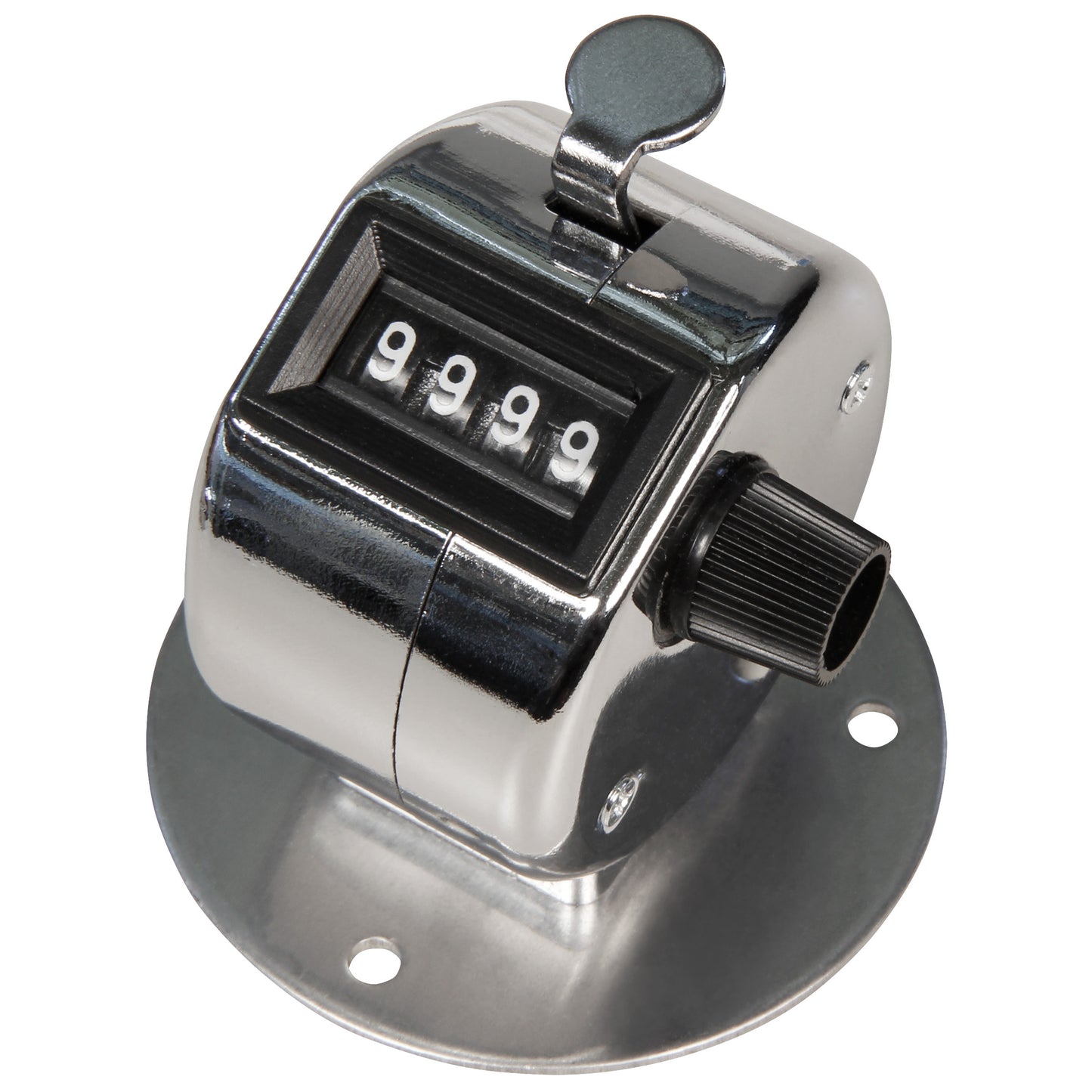 Mechanischer Handzähler mit Standfuß Metall Mengenzähler Counter Montagefuß