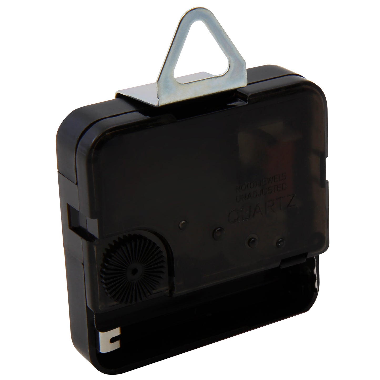 Rückseite vom Quarz Uhrwerk lautlos geräuschlos mit Batteriefach und Einstellrad