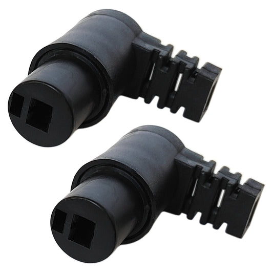 2x Lautsprecherkupplung DIN Norm gewinkelt Buchse schraubbar Audio Boxenstecker