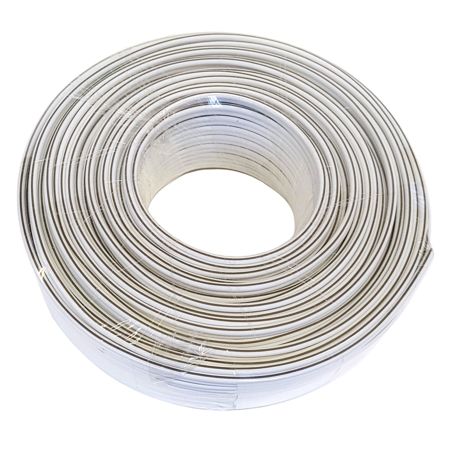 Audikabel in weiß, gerollt von oben