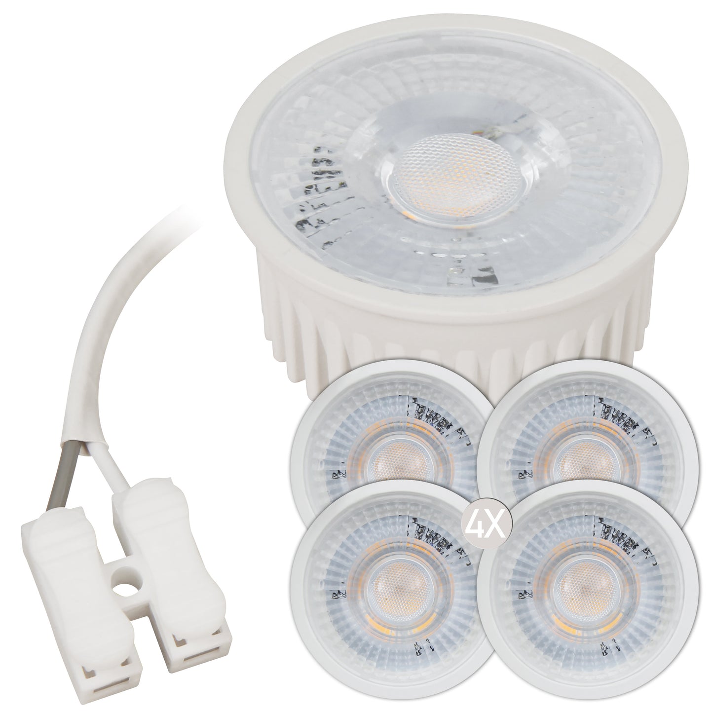 LED Einbaumodule 5W Flach Neutralweiß GU10 MR16 Ersatz 230V Leuchte Lampe 4000K