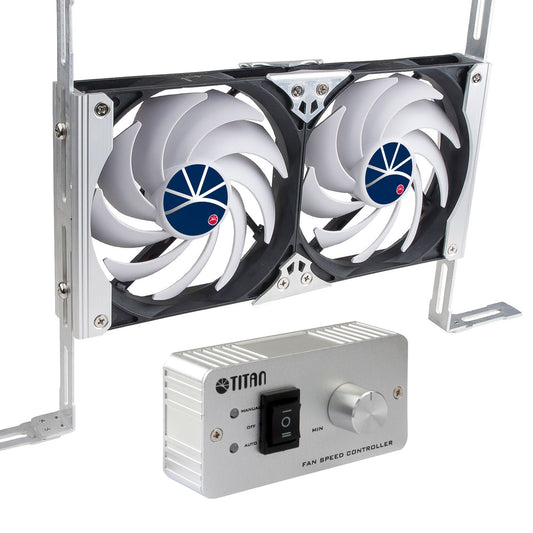 Titan Doppellüfter mit Rahmen und Steuereinheit