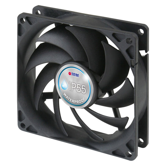 Titan Lüfter 92mm IP55 Wasserdicht und Staubgeschützt auf weißem Hintergrund
