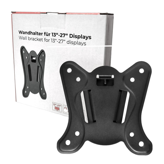 Wandhalterung Superflach TV LED OLED Plasma LCD 13-27 Zoll VESA Schwarz Monitor