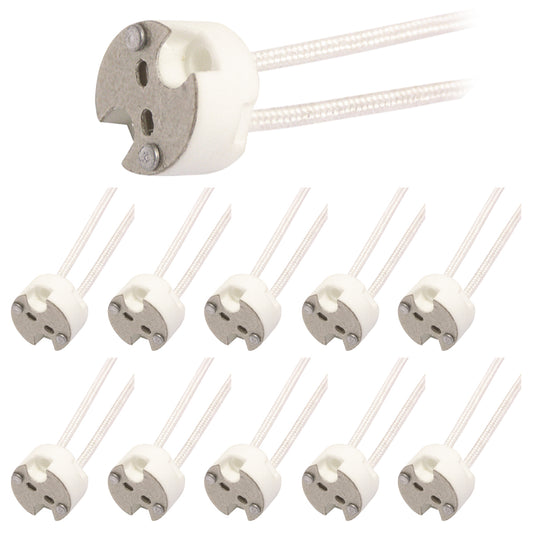 10x 12V Lampen Fassung G4 MR16 GU5,3 GX5,3 GY5,3 MR11 GU4 Sockel mit Kabel 100W