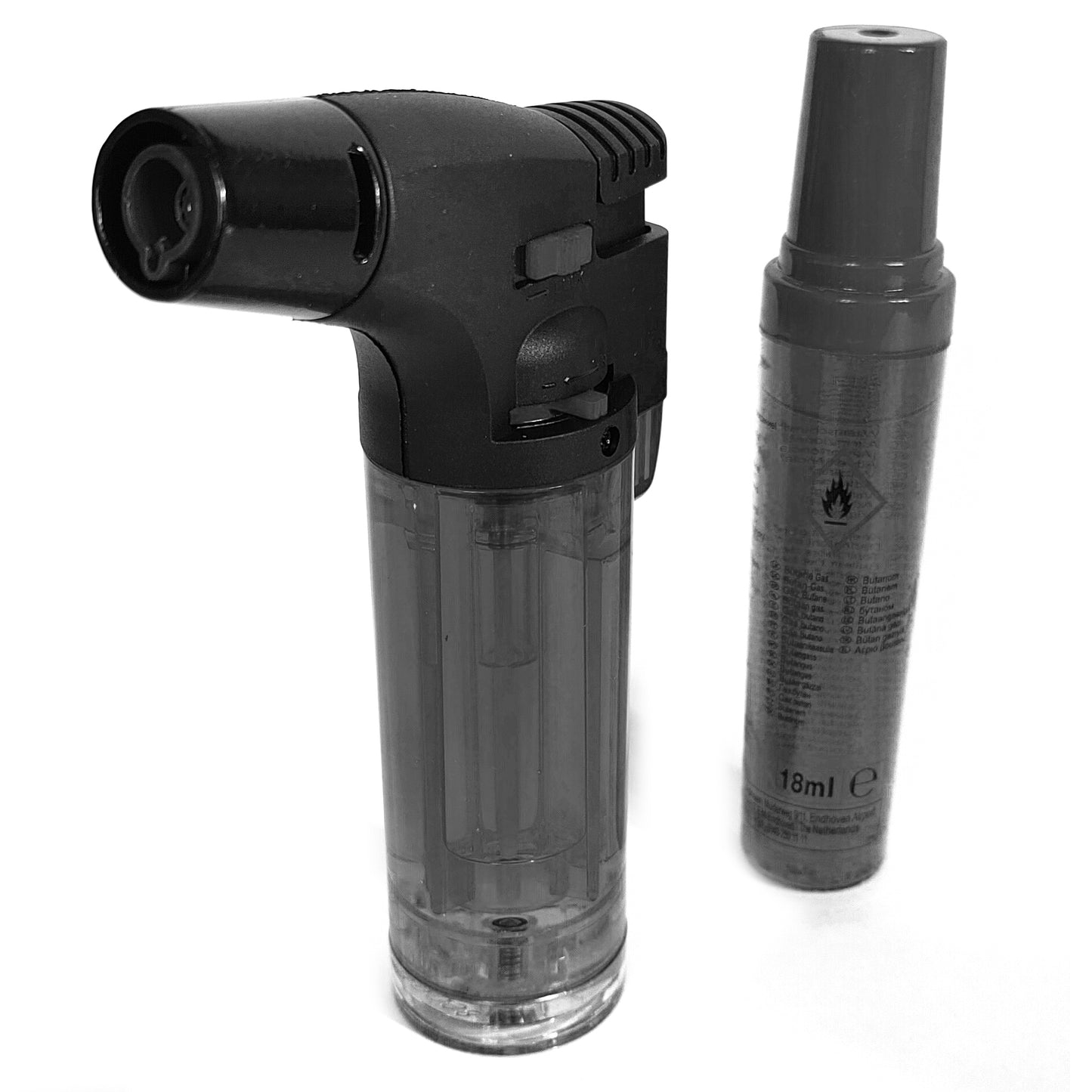 Gasbrenner m. Nachfüllpatrone Schwarz Flambierbrenner Flambierer Löten Feuerzeug