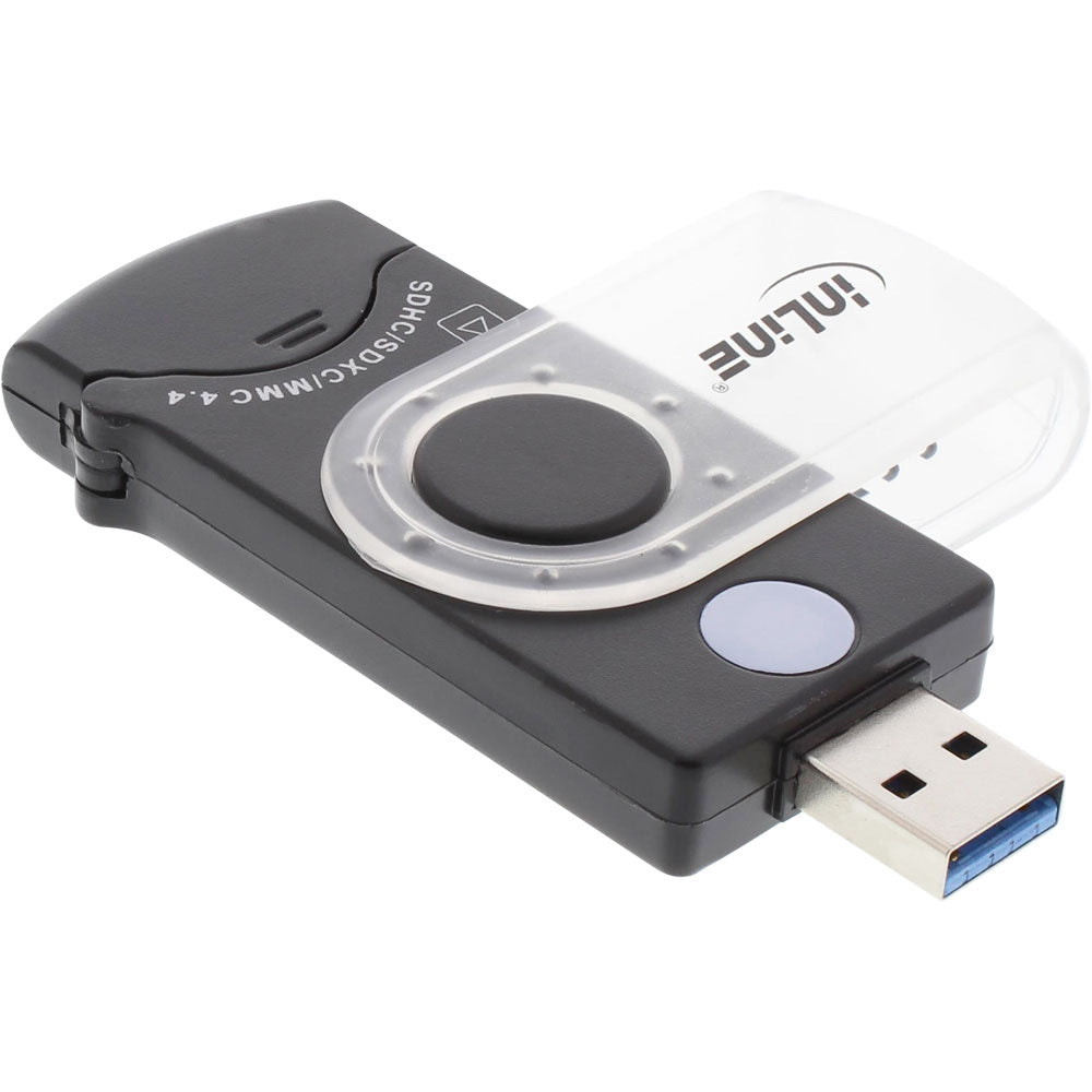 Kompakter USB 3.0 Card Reader für SD, SDHC, SDXC, microSD / InLine