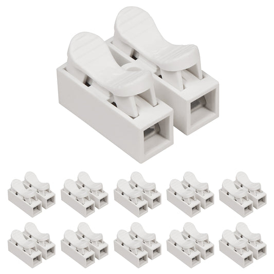 10x Lüsterklemmen mit Hebel 2-Polig Verbindungklemme Hebelklemme Kabelklemme