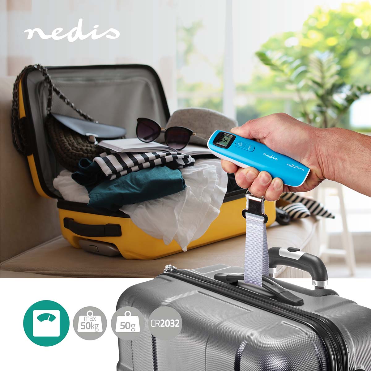 Digitale Gepäckwaage bis 50Kg Tara Kofferwaage Hängewaage Handwaage Reisewaage