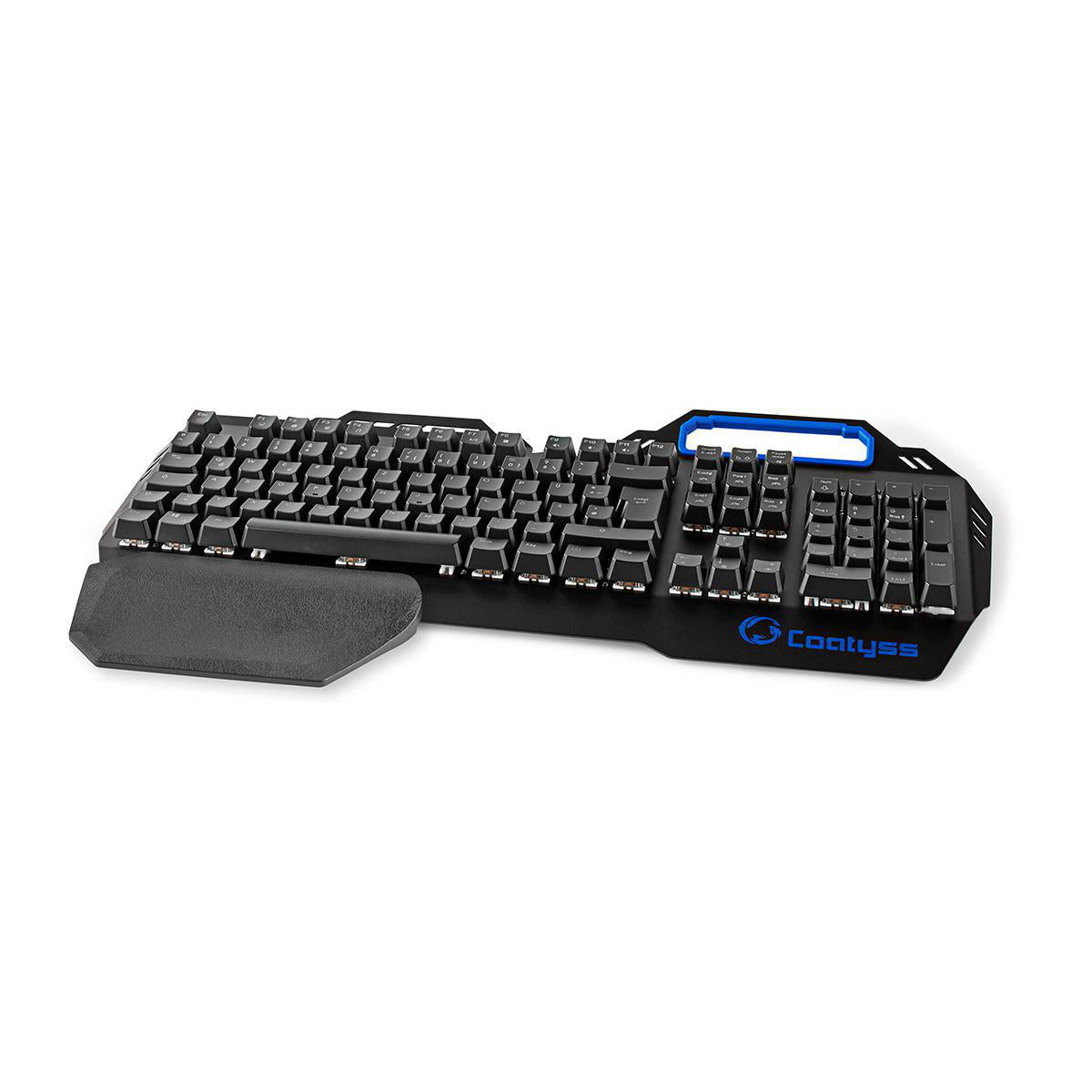 Gaming Tastatur Metall LED RGB Beleuchtung USB Keyboard Telefonhalter QWERTZ