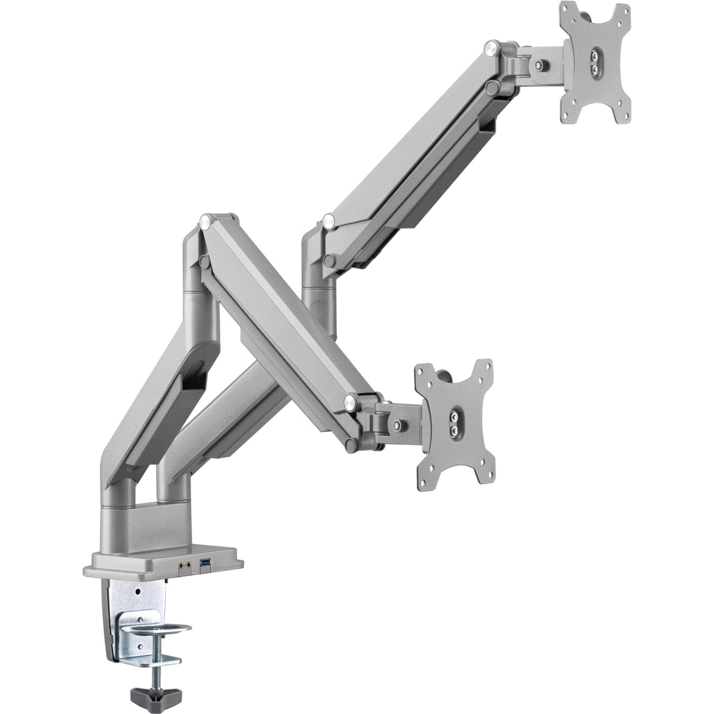 Tischhalterung 2 Monitore Lifter bis 32" USB Audio beweglicher Doppel Monitorarm