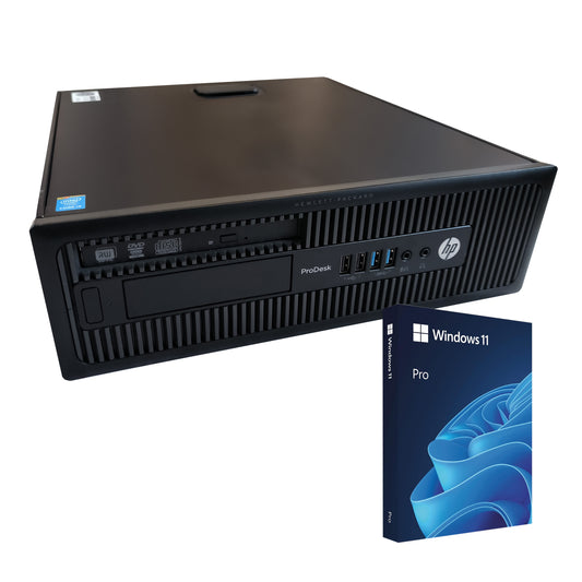 HP Pro Desk 600 SFF Windows 11 Pro i5 Gen4 256GB SSD DVD RW 8GB RAM Computer PC