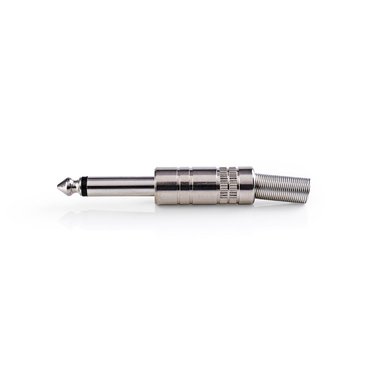 10x Klinkenstecker 6,35mm Mono Metall Silber Klinke Audio Stecker Löten 10 Stück