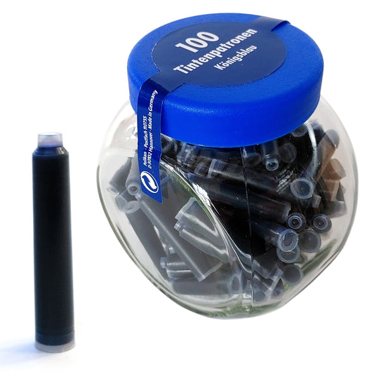 100x Tintenpatronen Set für Füller Pelikan Füllpatronen Patronen Königsblau