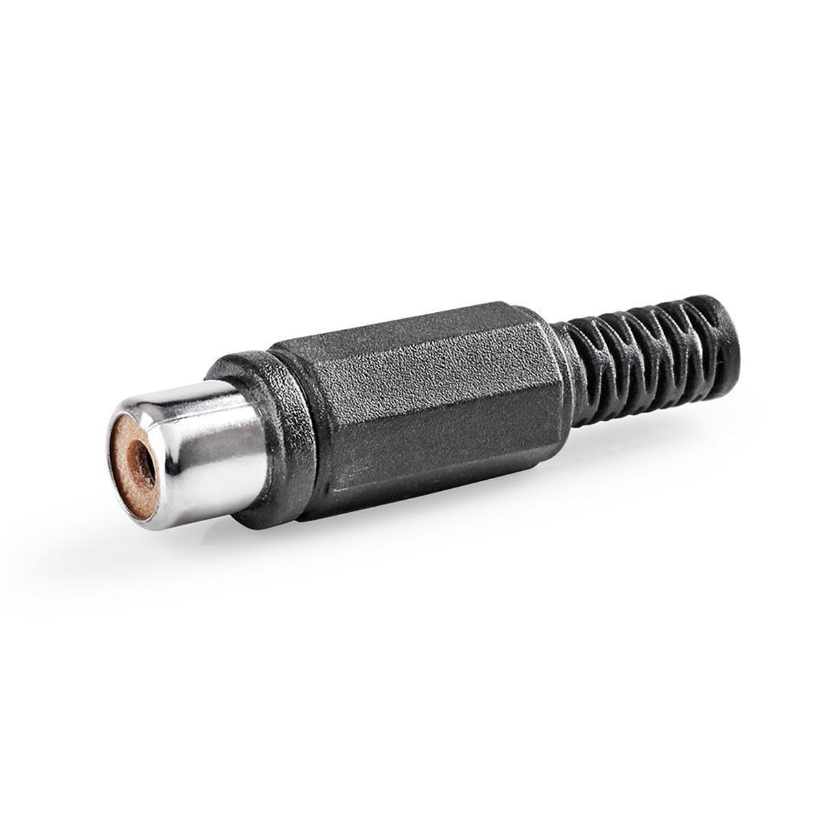 10x Cinch Buchse Schwarz zum Löten Knickschutz RCA Audio Kupplung Audiostecker