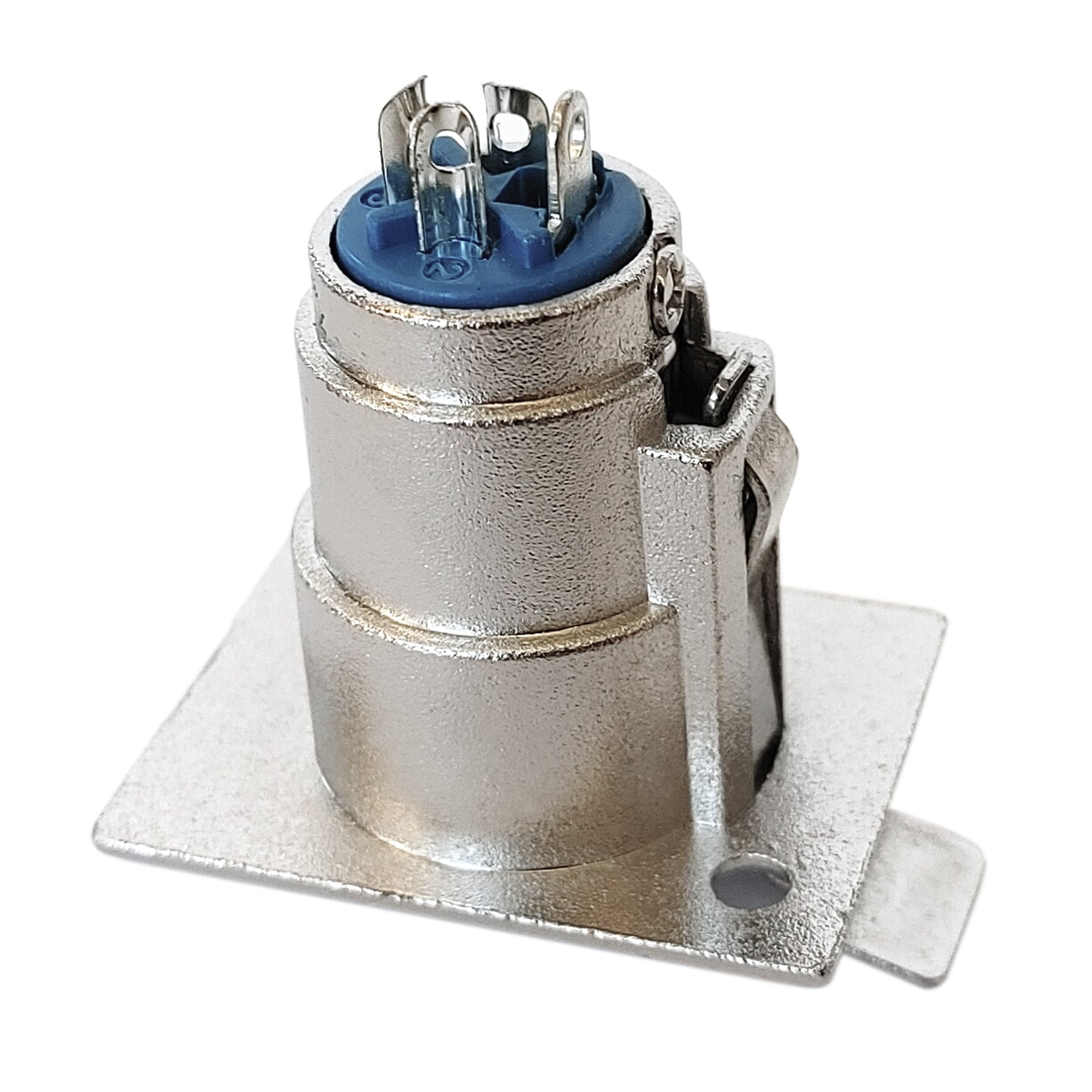 4x XLR Einbaubuchse Flanscheinbau Eckig Weiblich 3-polig Audio Kupplung Metall