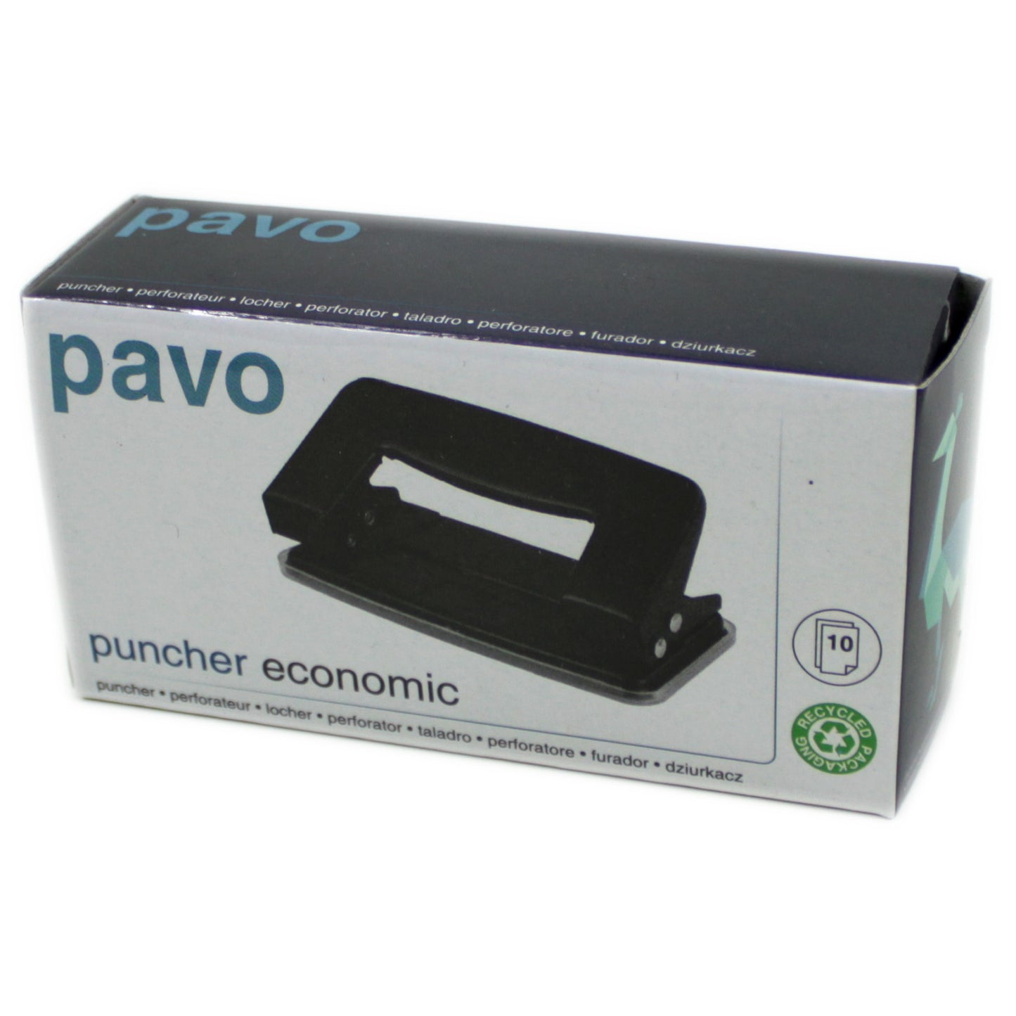 Papierlocher pavo 8006786 max. 10 Blatt Stanzlocher Bürolocher Locher Schwarz