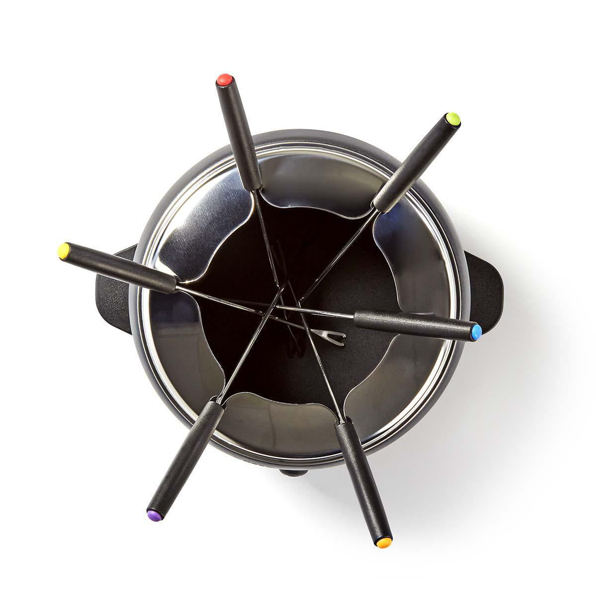 Fondue Set 6 Personen Elektrisch BBQ Topf für Käse Schoko Fleisch Party Grillen