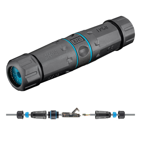 Outdoor Netzwerkkabel Verbinder CAT 6A IP68 UTP RJ45 Wasserdicht Lan Kupplung