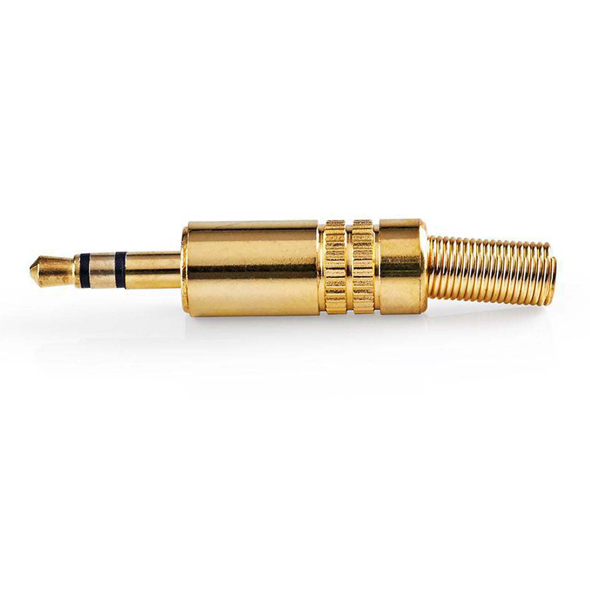 3,5mm Klinke Audio Stecker Stereo Gold Knickschutz Löten Klinkenstecker AUX