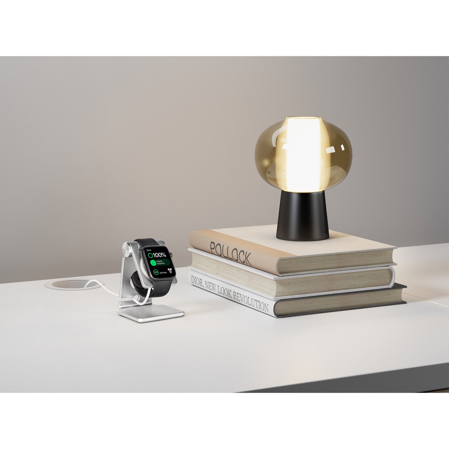 Aluminium Halter für Apple Watch Design Ständer Flach Dockingstation Metall