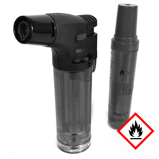 Gasbrenner m. Nachfüllpatrone Schwarz Flambierbrenner Flambierer Löten Feuerzeug