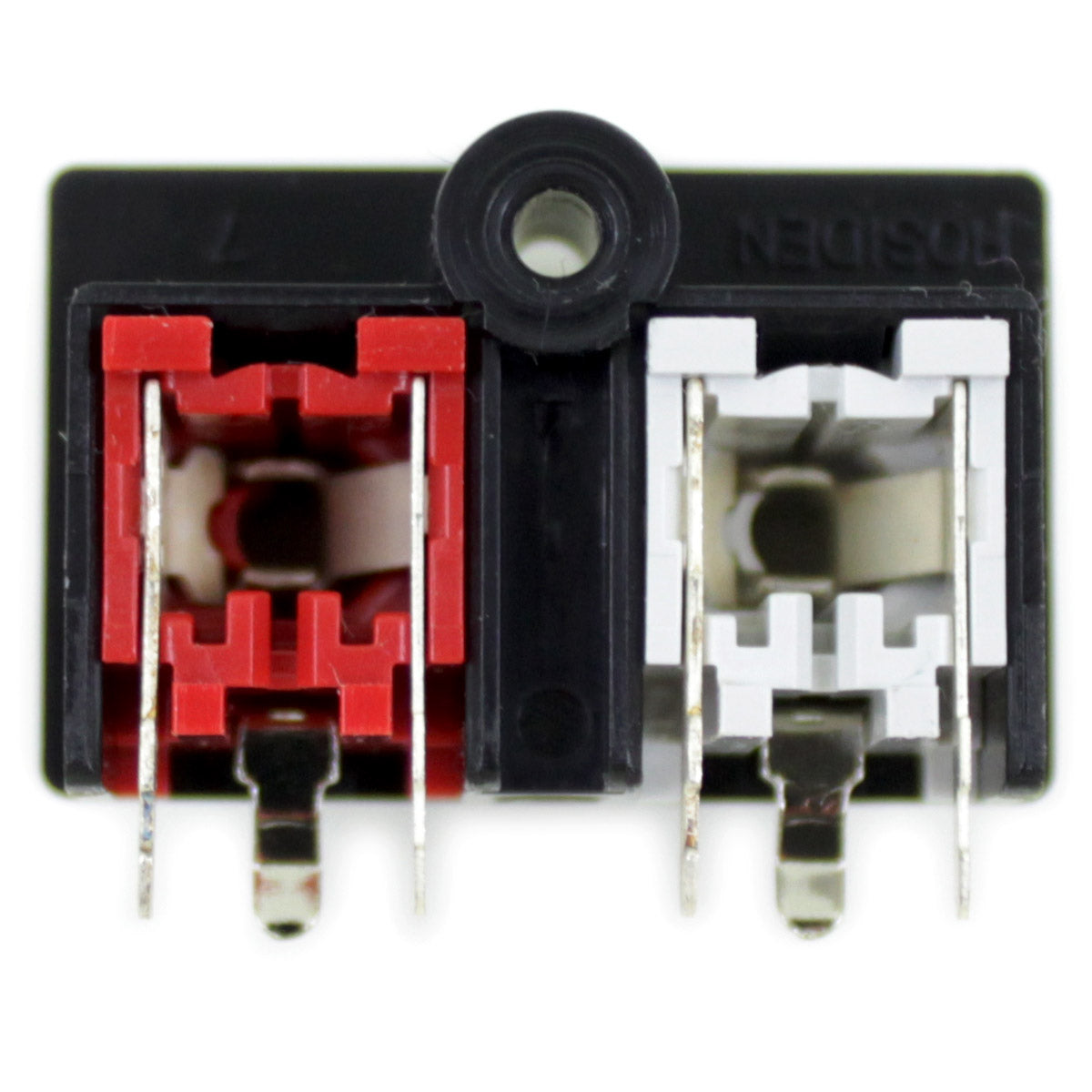 Stereo Cinch Einbaubuchse RCA Terminal Doppel Kupplung zum Einbau Weiß Rot 30x19