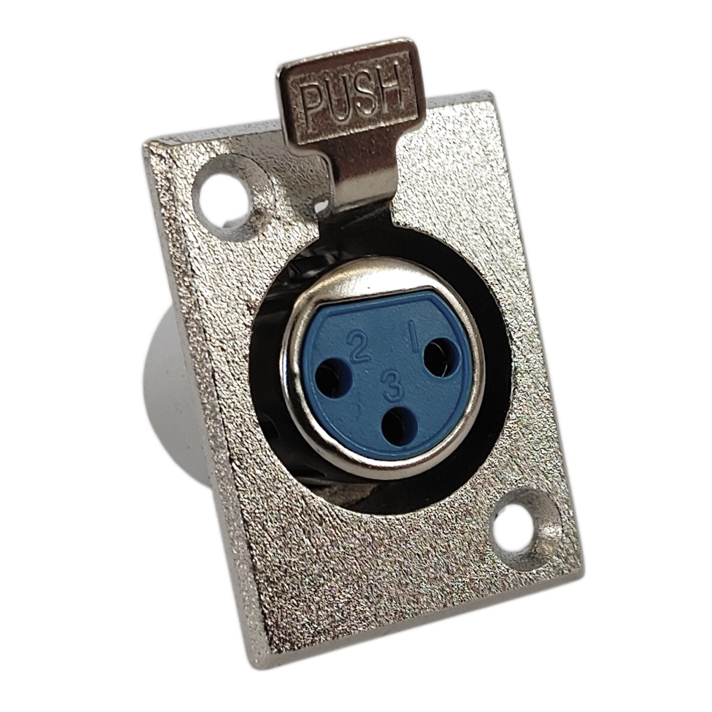 4x XLR Einbaubuchse Flanscheinbau Eckig Weiblich 3-polig Audio Kupplung Metall