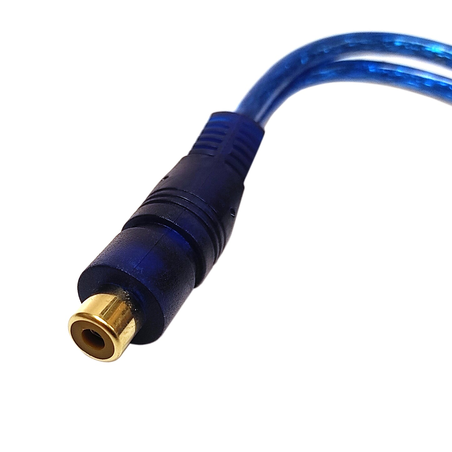 Audio Y-Kabel Cinch vergoldet Y-Adapter Verteiler Weiche Subwooferkabel RCA 20cm
