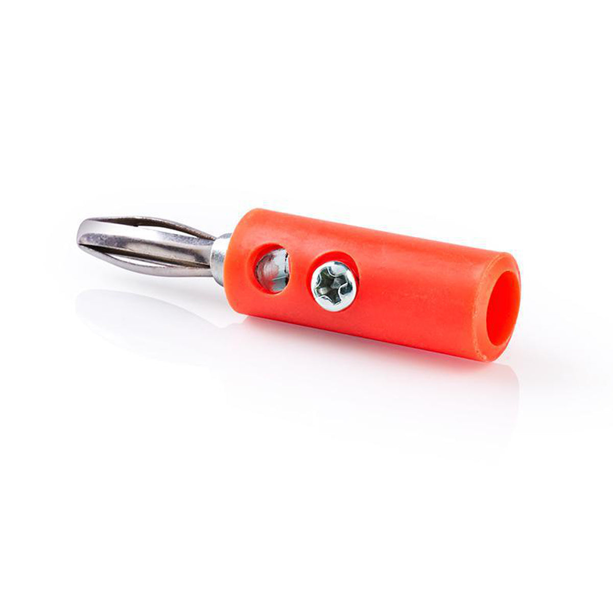 10x Bananenstecker Rot schraubbar 4mm Labor Audio Netz Telefon Stecker