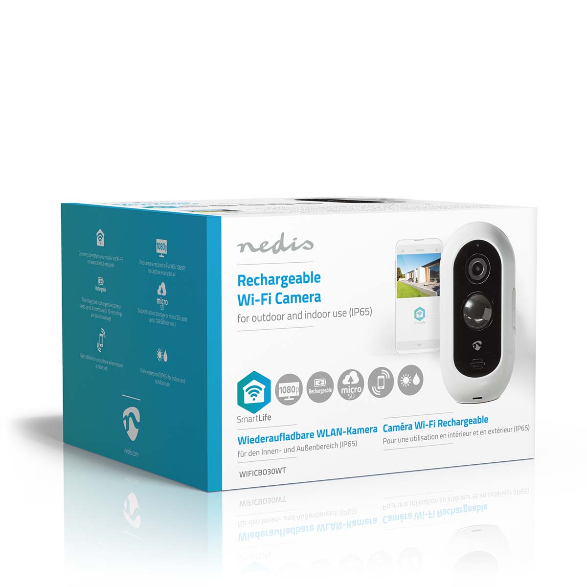 SmartLife Außenkamera Überwachungskamera Wlan Kabellos Nachtsicht App Smart Home