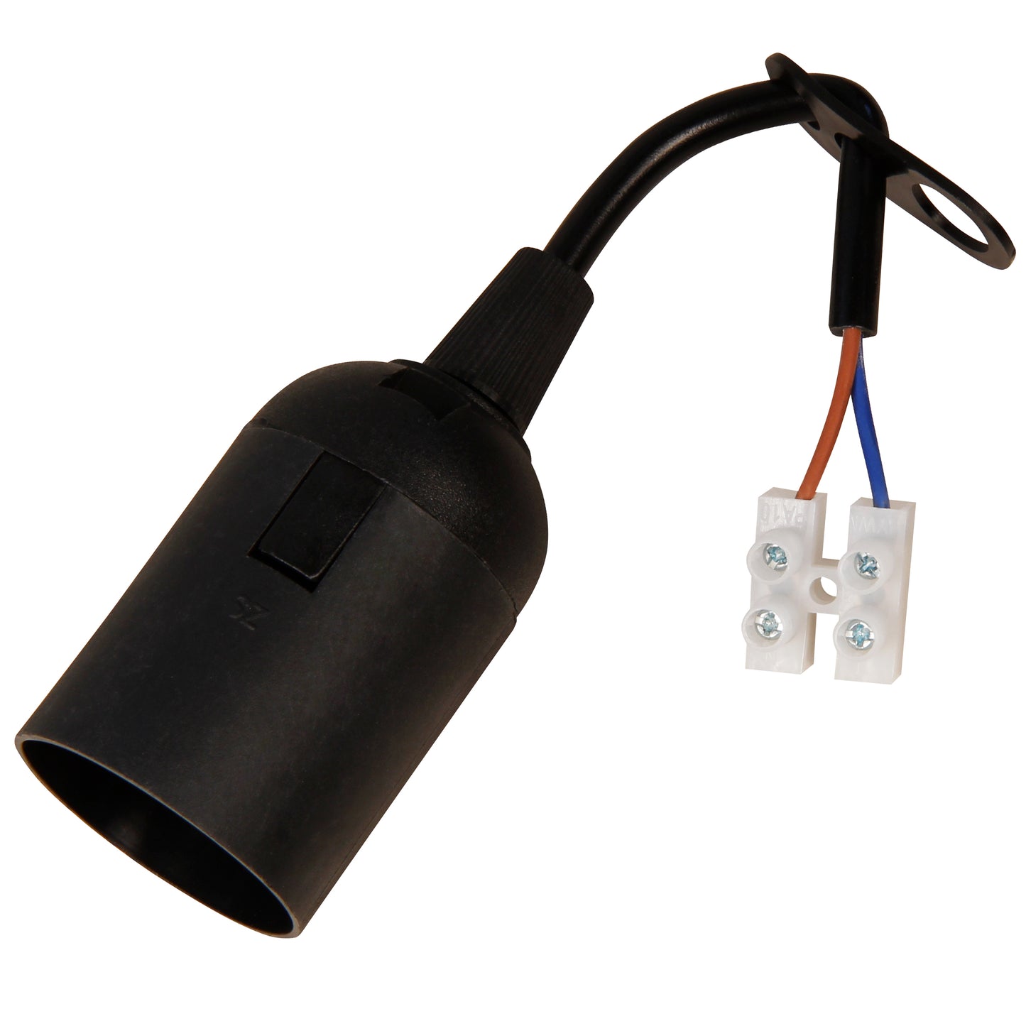 6x Renovierfassung E27 Kabel Baufassung Lampenfassung Baustellenfassung Schwarz