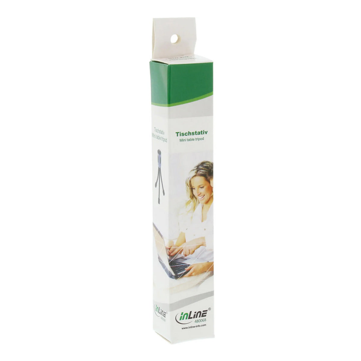 Flexibles Mini Tischstativ / InLine / 120 mm / 50g / Metallfüße / Gummikappen