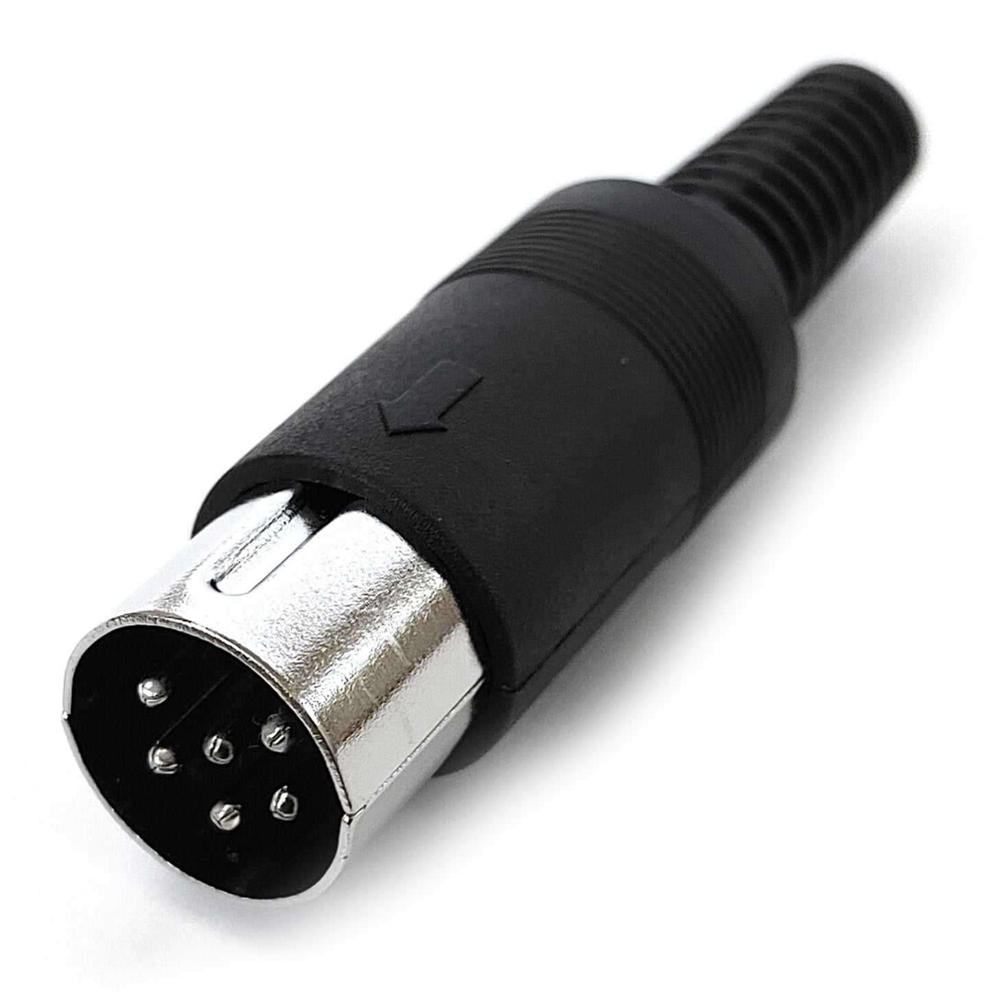 10x DIN-Stecker 6-polig Schwarz Rund Audio Phono C64 Lautsprecher Dioden Stecker