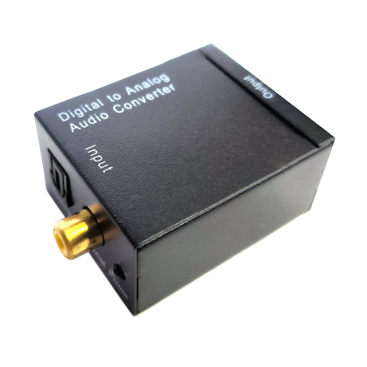Audio-Konverter Digital zu Analog Metall Toslink Cinch Signalwandler S/PDIF-komp