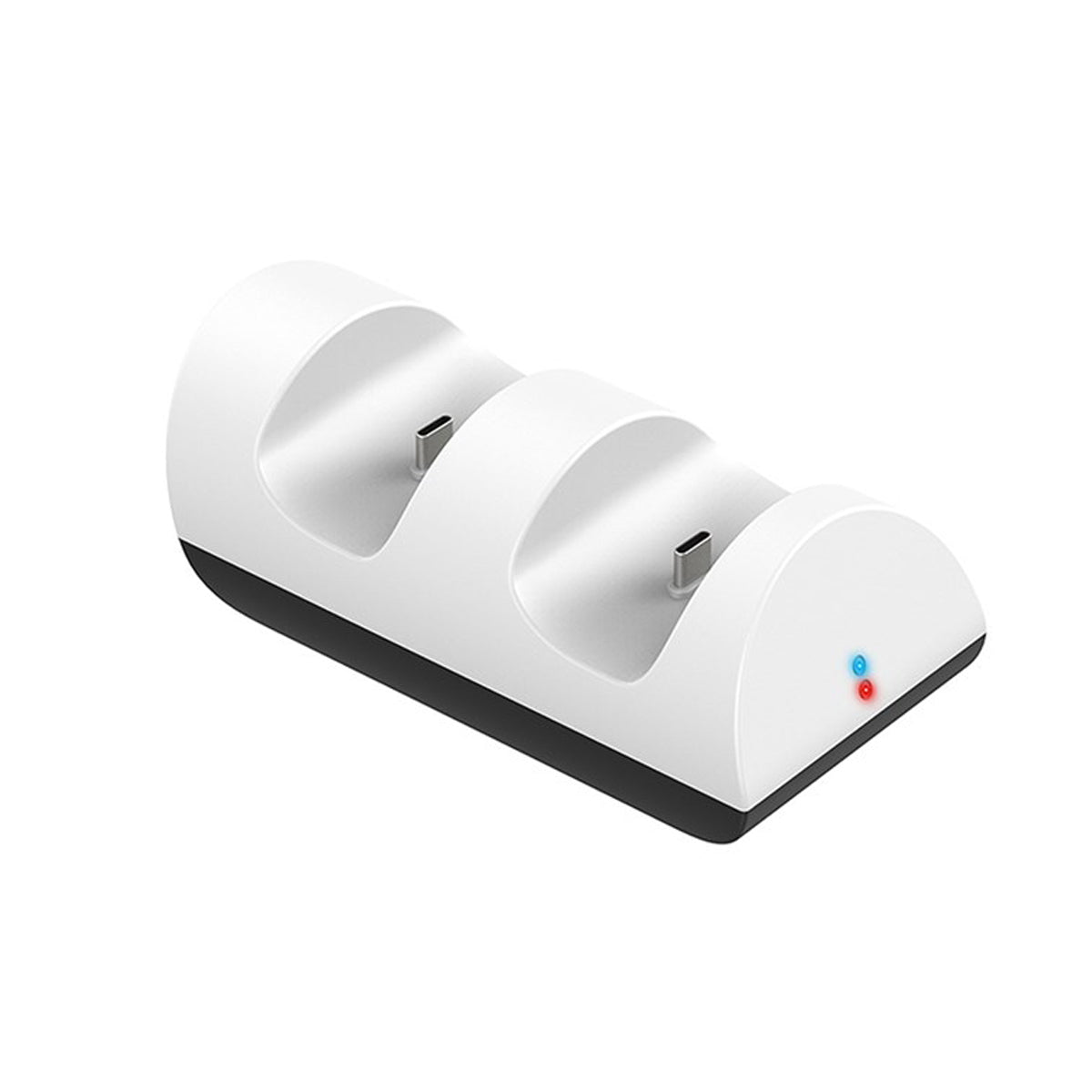 Dual Ladestation für 2x PS5 Controller Weiß USB-C Charger LED Anzeige Ladegerät