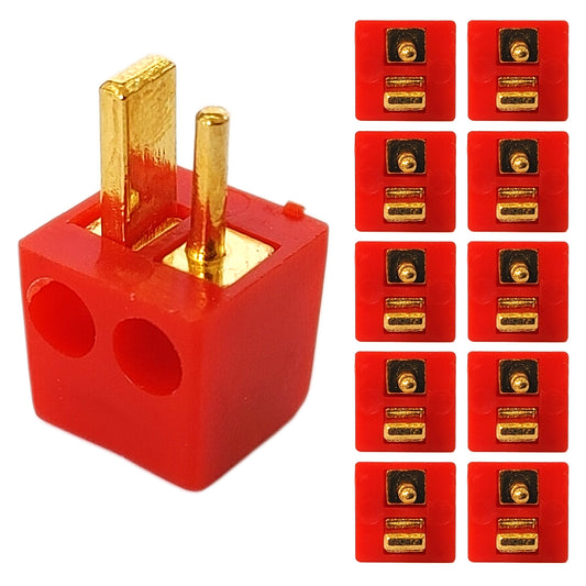 10x Lautsprecherstecker MiniDIN gewinkelt Rot Gold schraubbar Audio Boxenstecker