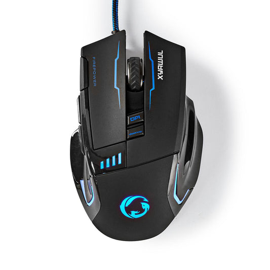 Gaming Maus Optische USB Gamer Mouse 4000DPI Beleuchtet 8 Tasten LED PC Computer