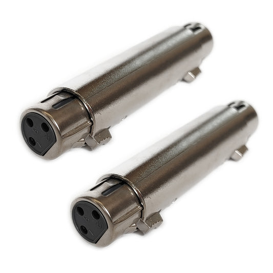 2x XLR Kupplung 3-polig Verbinder Audio Adapter Weiblich Female Verlängerung