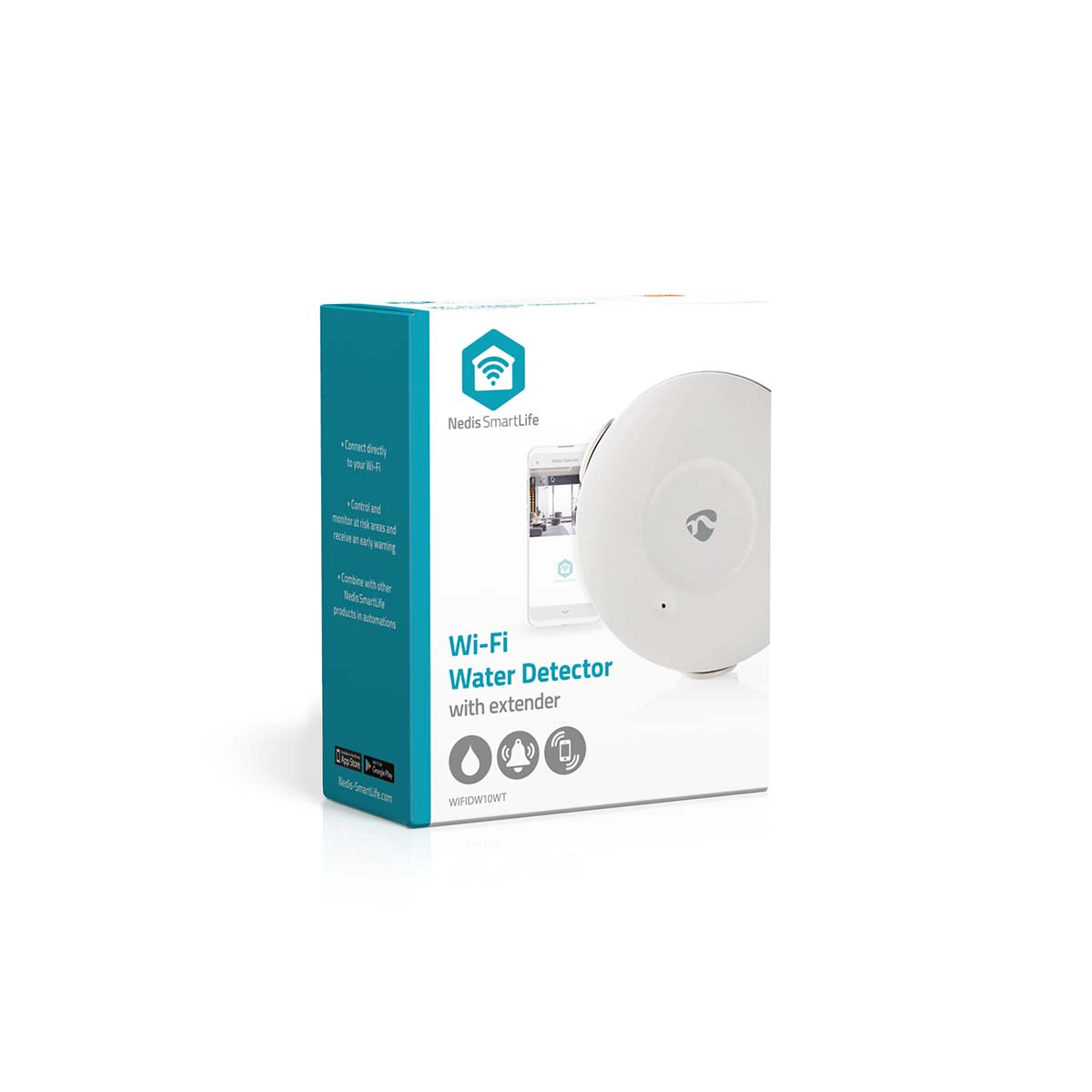 Wassermelder Smartlife Wlan Wasserleckalarm Wasserdetektor Überschwemmungsschutz